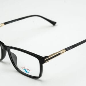 Home ريم رجالي فاخر TR90 باللون الأسود مع أيادٍ ملبّسة بتفاصيل ذهبية